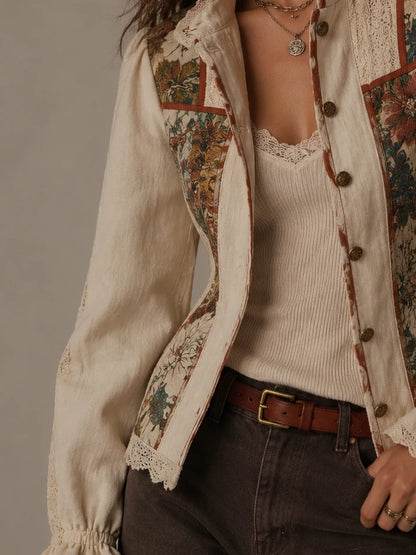Ivory Tapestry Lace Jacket