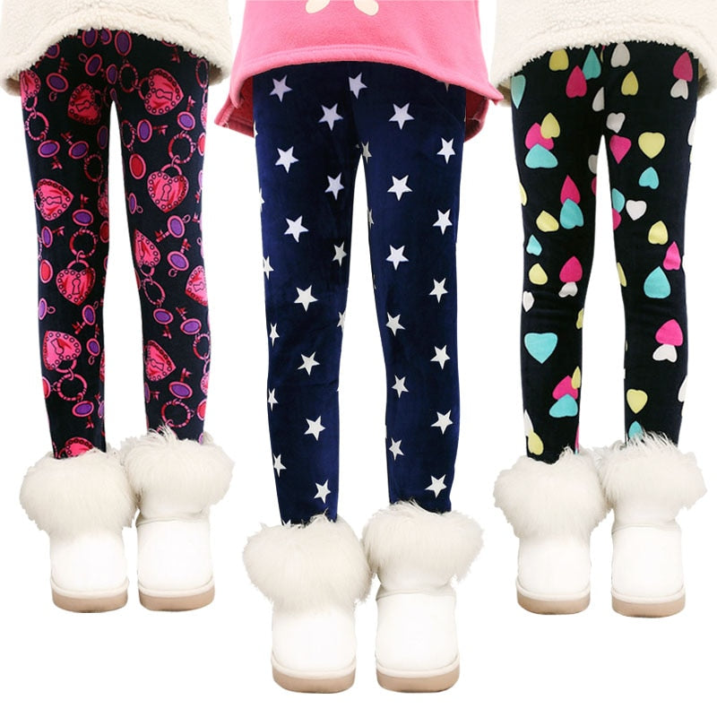 Girls Pants Winter Trousers Warm Leggings