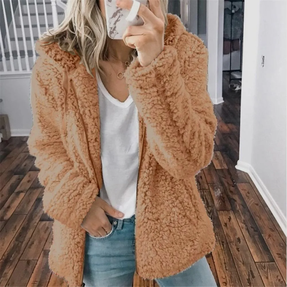 Puffy Teddy Bear Jacket Coat