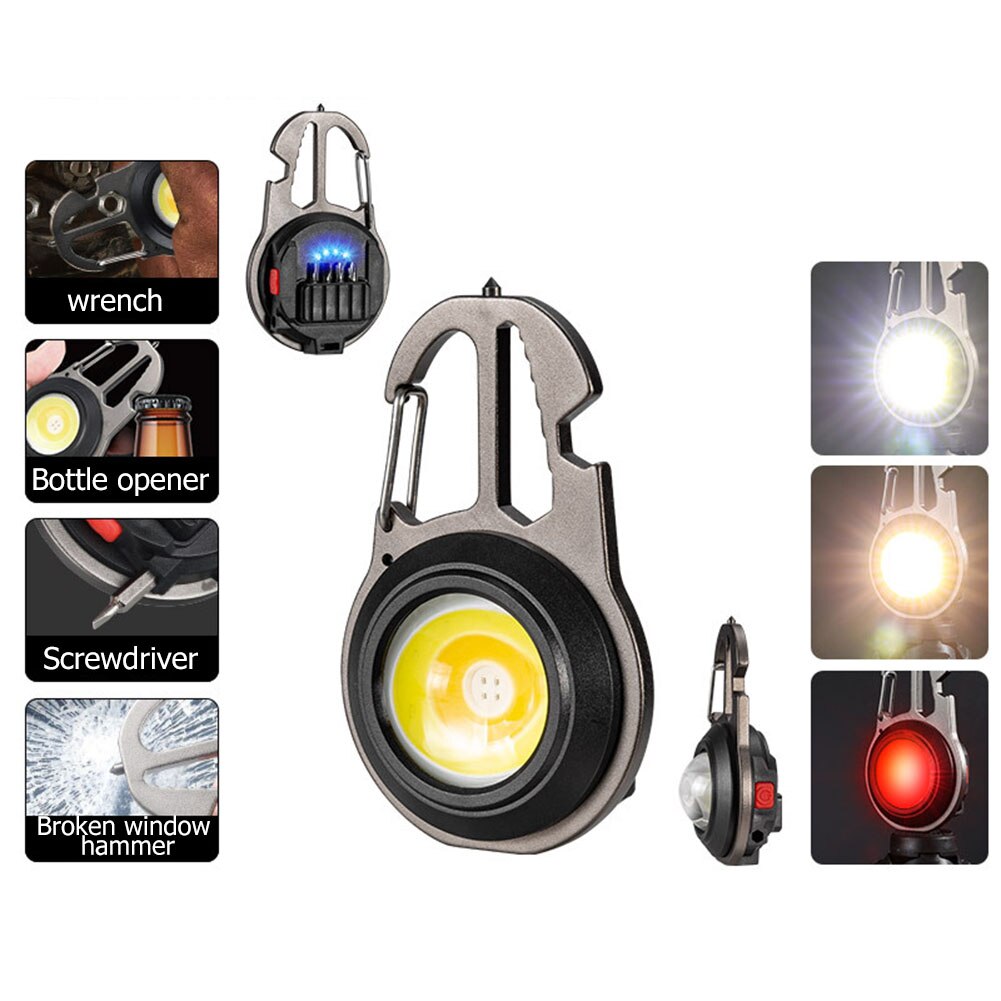 Mini COB LED Flashlight Keychain Lights