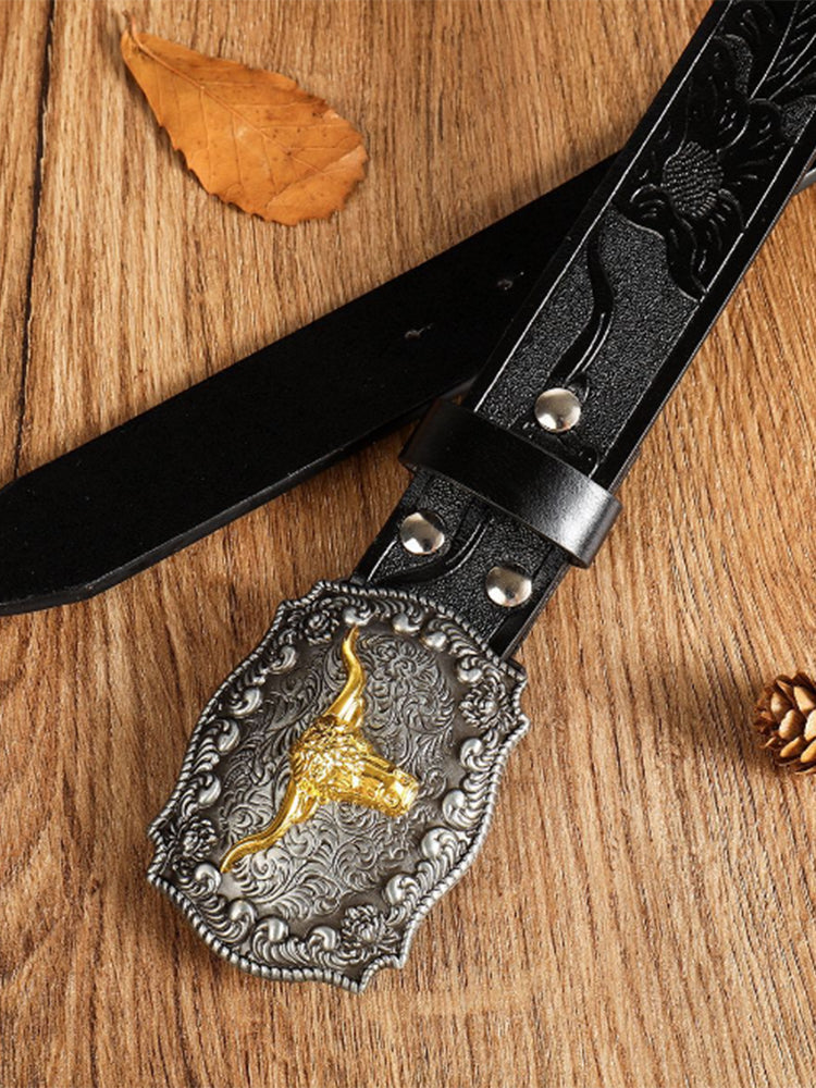 Western Cowboy Embossed Belt