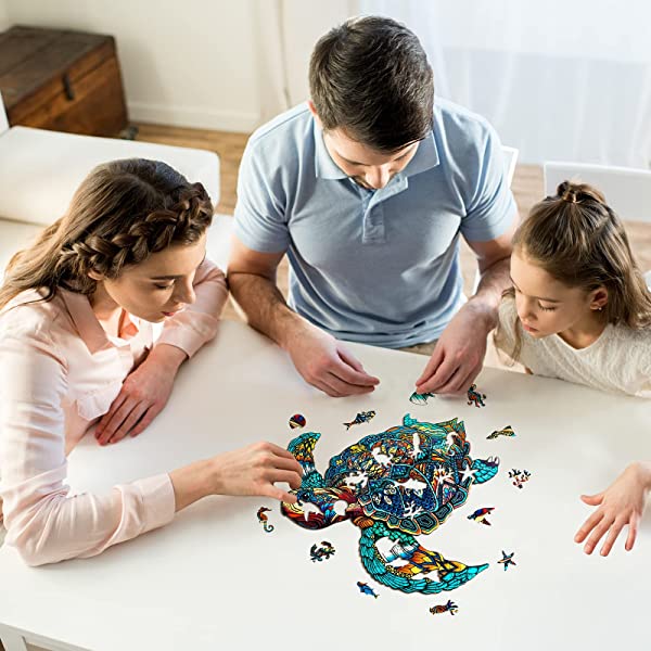 Fun Challenging Wooden Sea Turtle Puzzles Gifts Perfect Family Game