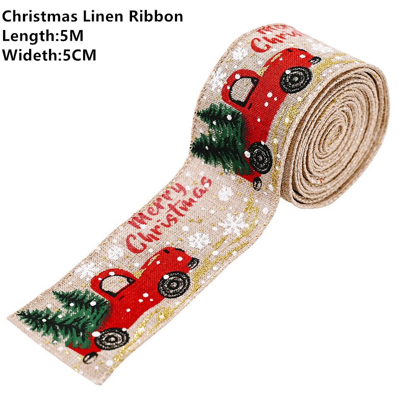 5m Christmas Santa Claus Ribbon Roll