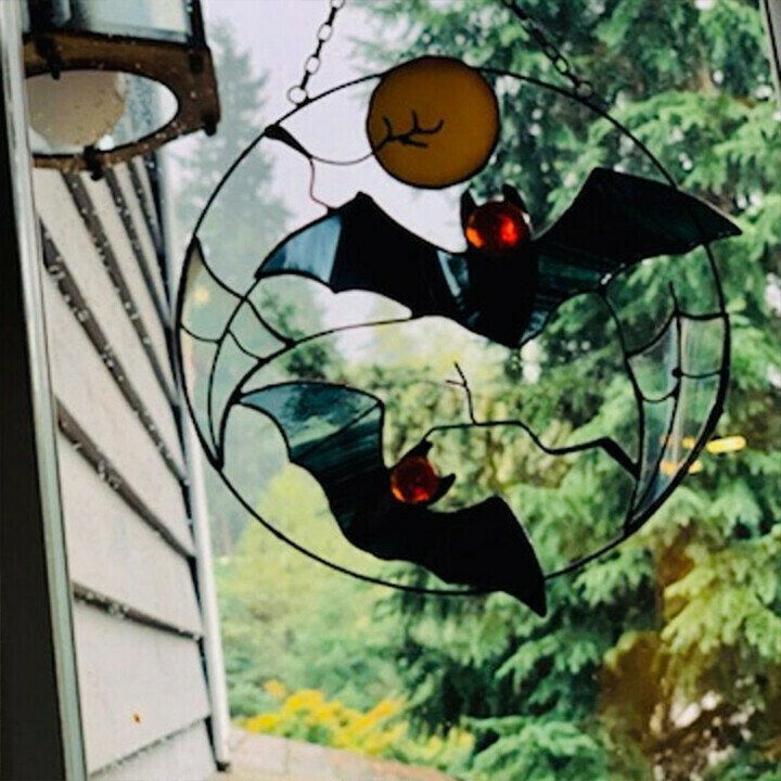 🔥(2022 HOT SALE - 48% OFF)Halloween Atmosphere Colored Window Suncatcher Decoration