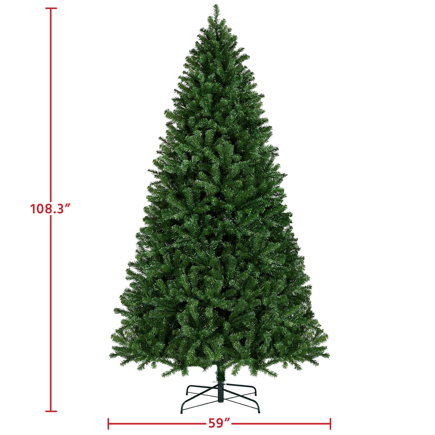 9’ Pre-lit Artificial Christmas Tree