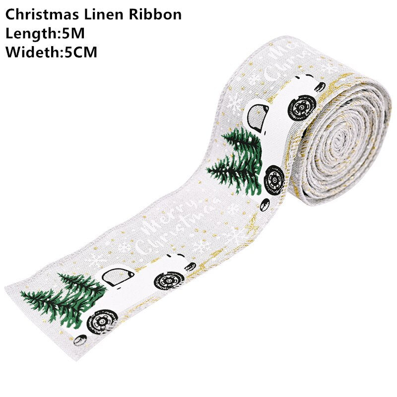 5m Christmas Santa Claus Ribbon Roll