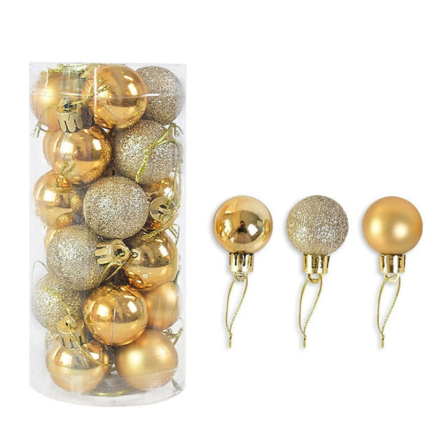 Christmas Tree Decoration Ball Ornaments (24 pcs)