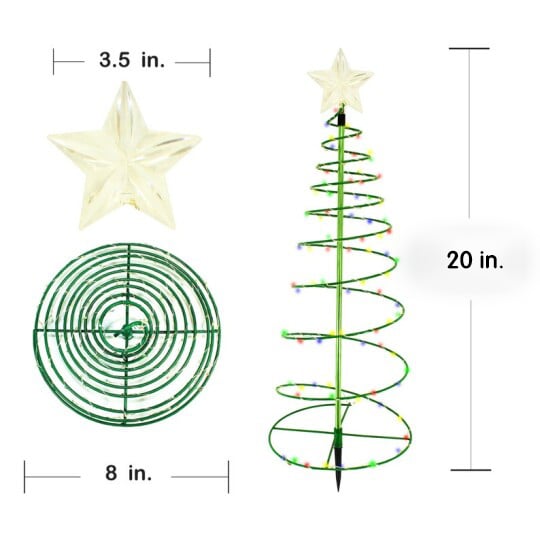 Solar Metal LED Christmas Tree Decoration String Lights