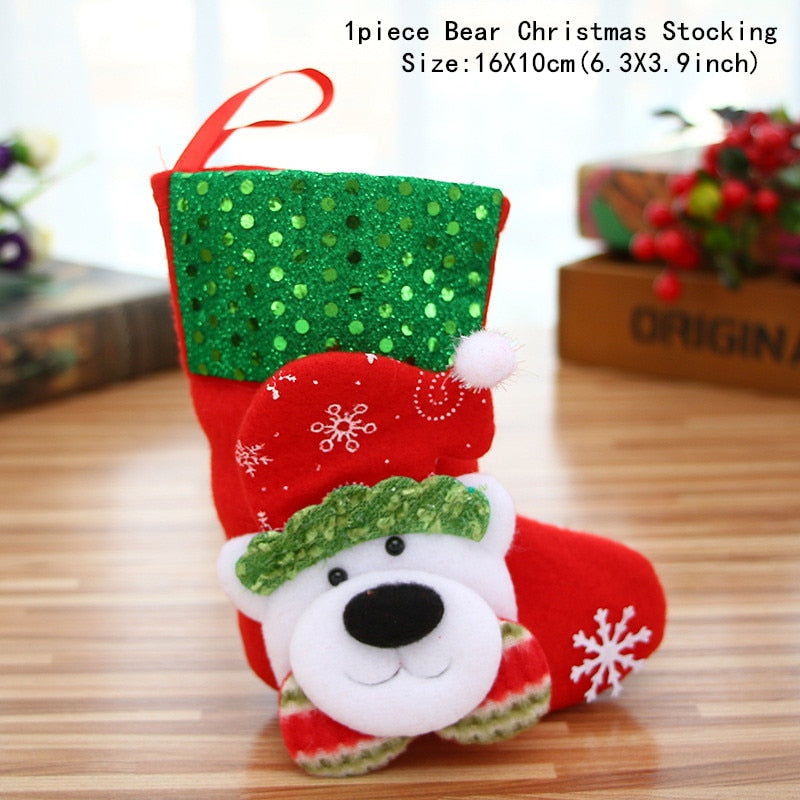 Christmas Stocking Santa Sack Gift Bag