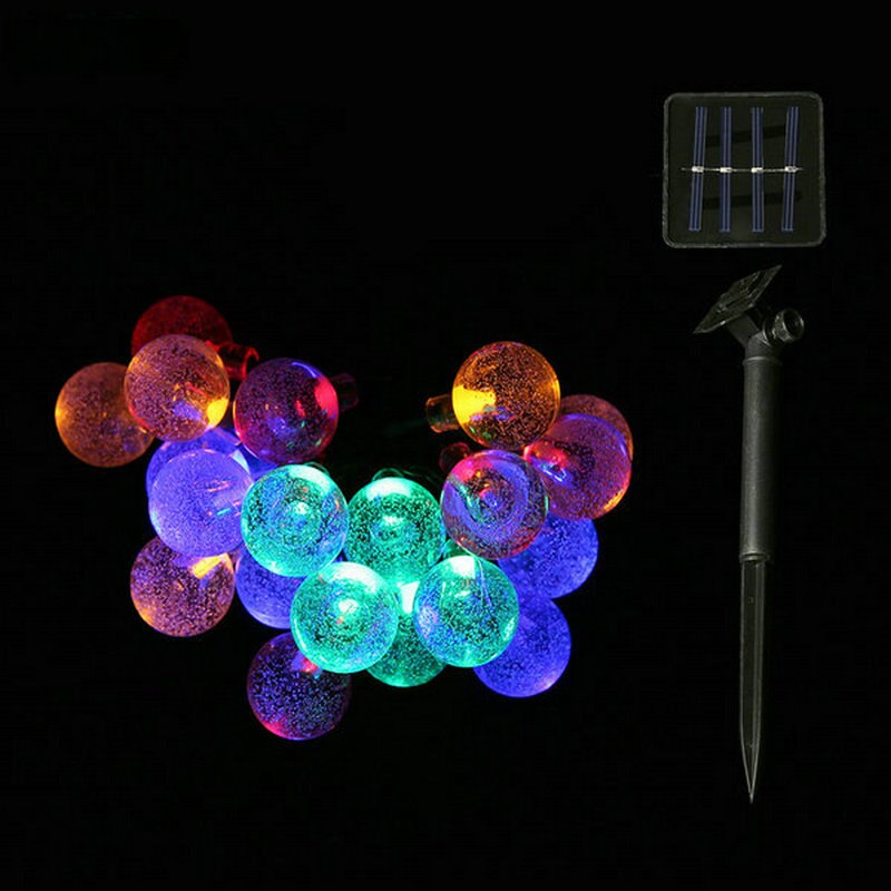 Crystal Balls Solar Lamp Waterproof LED Fairy Lights 8 Modes Outdoor Solar Power Light for Garden Yard Home Party Wedding Decor