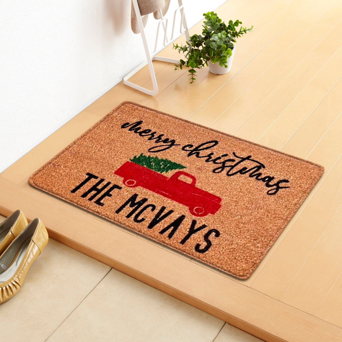 Christmas Floor Mat Non-Slip Entrance Carpet