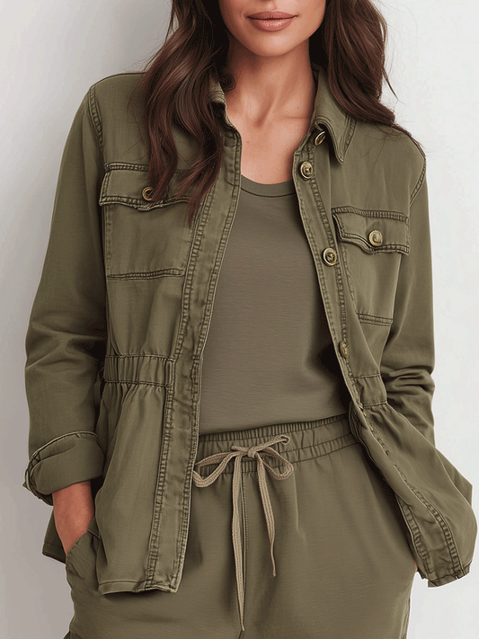 Casual Practical Fashion Army Green Jacket