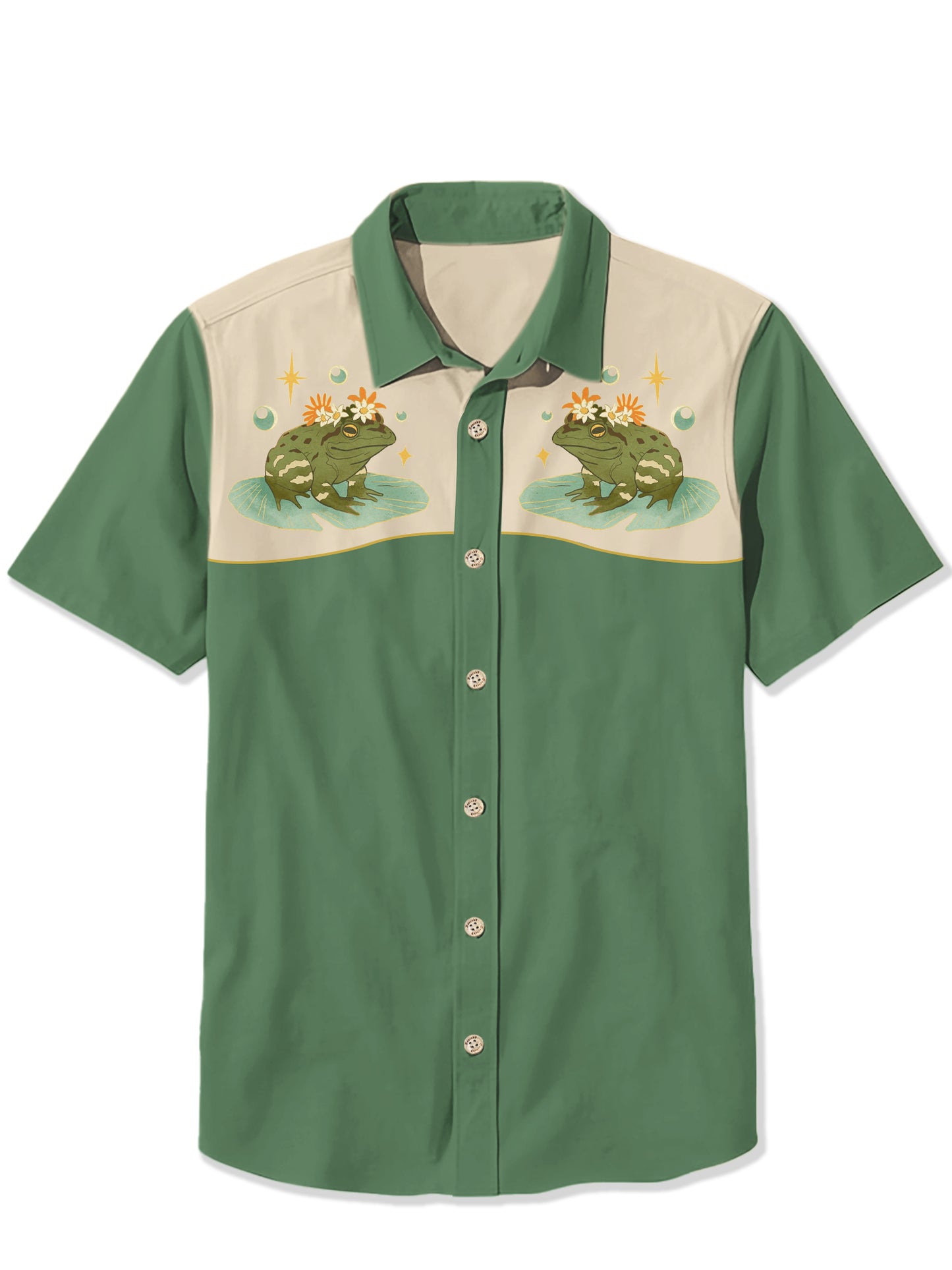 Frog on lotus leaf - 100% Cotton Shirt