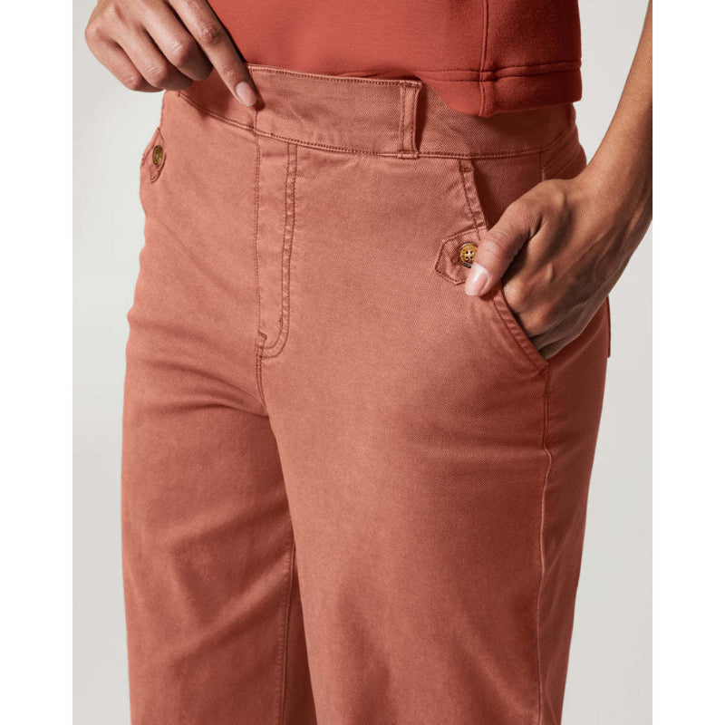 Stretch Twill Cropped Wide Leg Pant