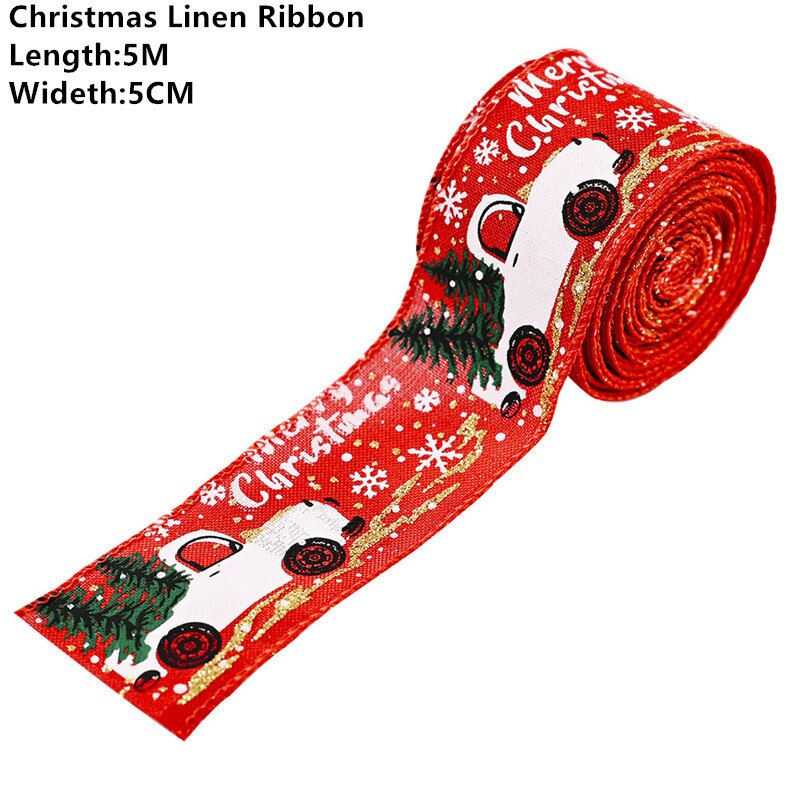 5m Christmas Santa Claus Ribbon Roll