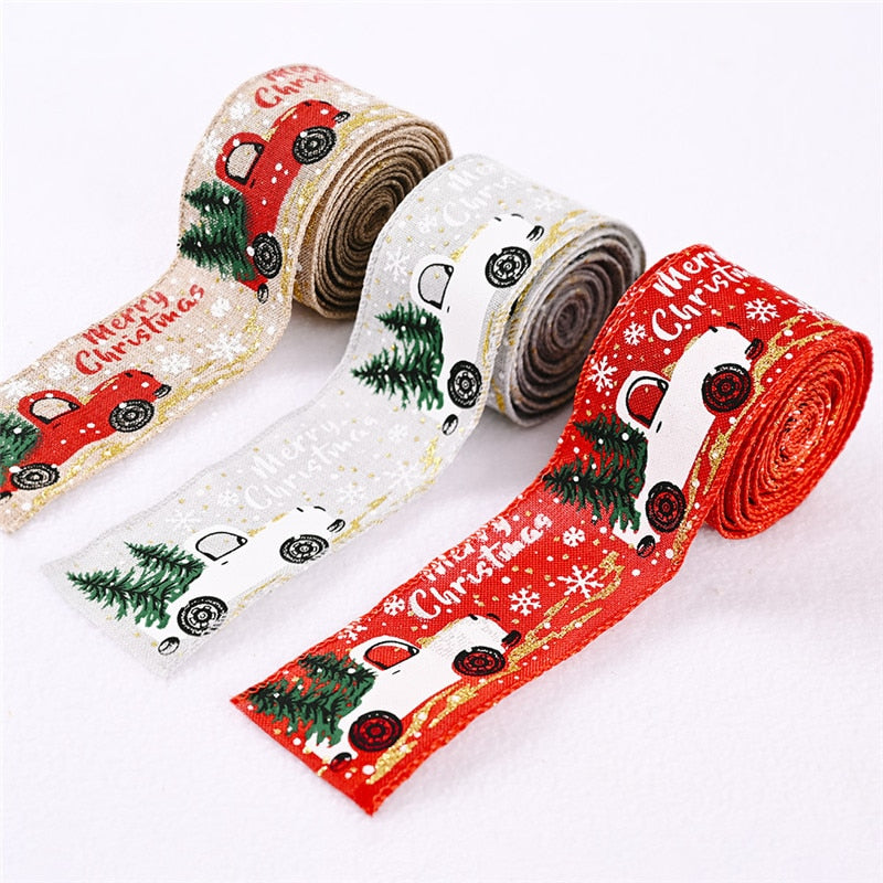 5m Christmas Santa Claus Ribbon Roll