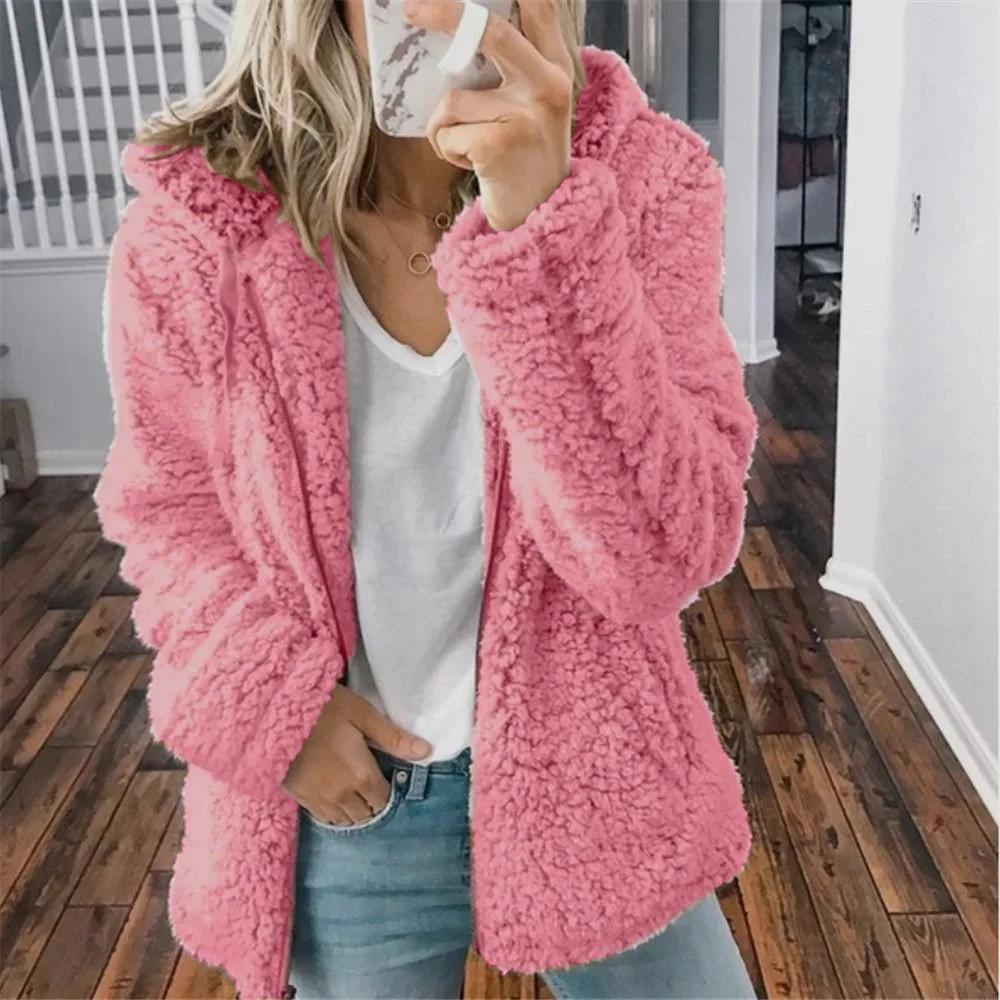 Puffy Teddy Bear Jacket Coat