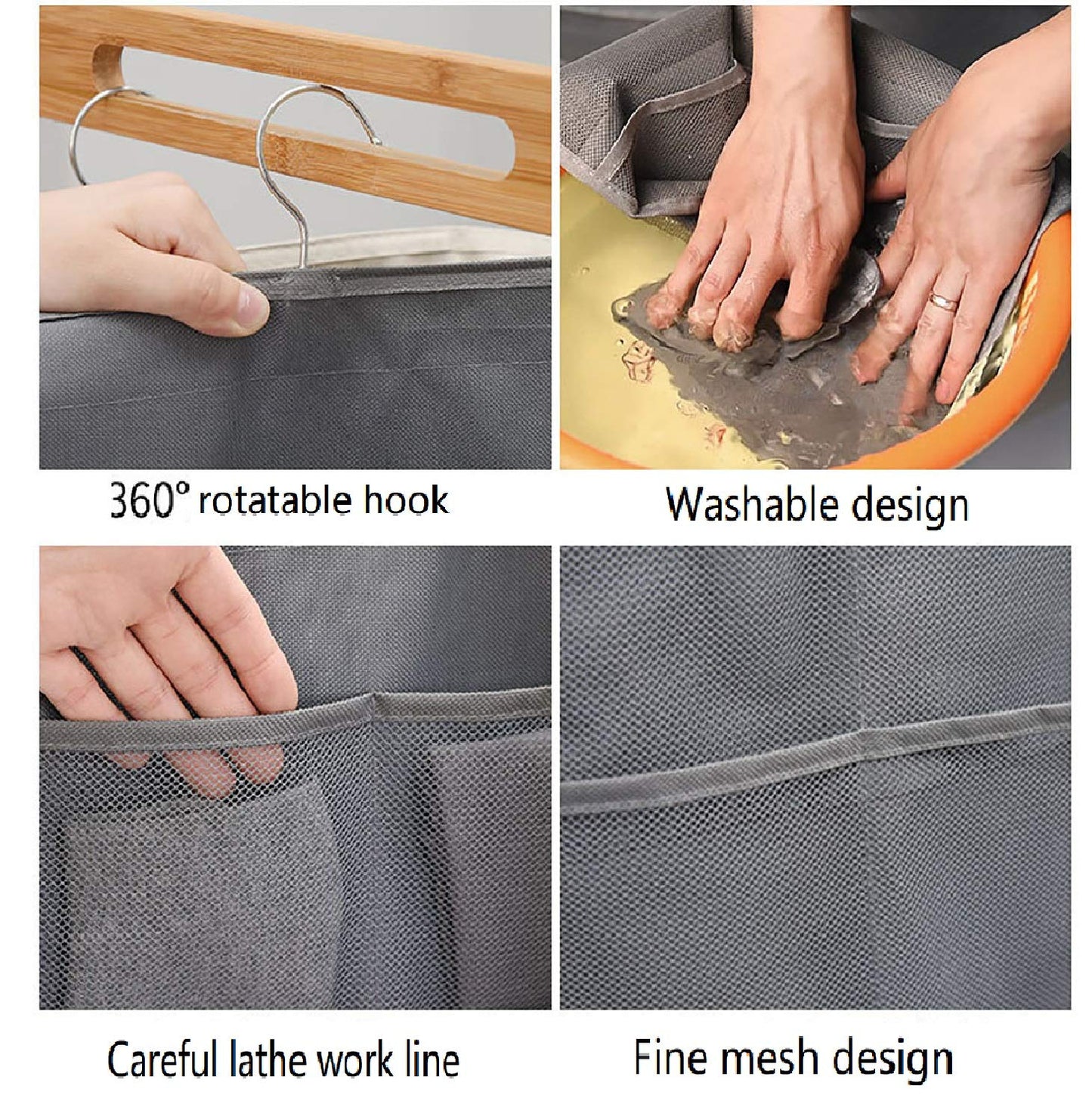 Dual Sided Wall Shelf Wardrobe Storage Bags