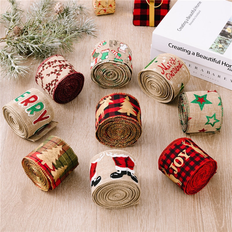 5m Christmas Santa Claus Ribbon Roll