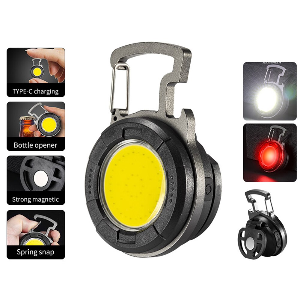 Mini COB LED Flashlight Keychain Lights