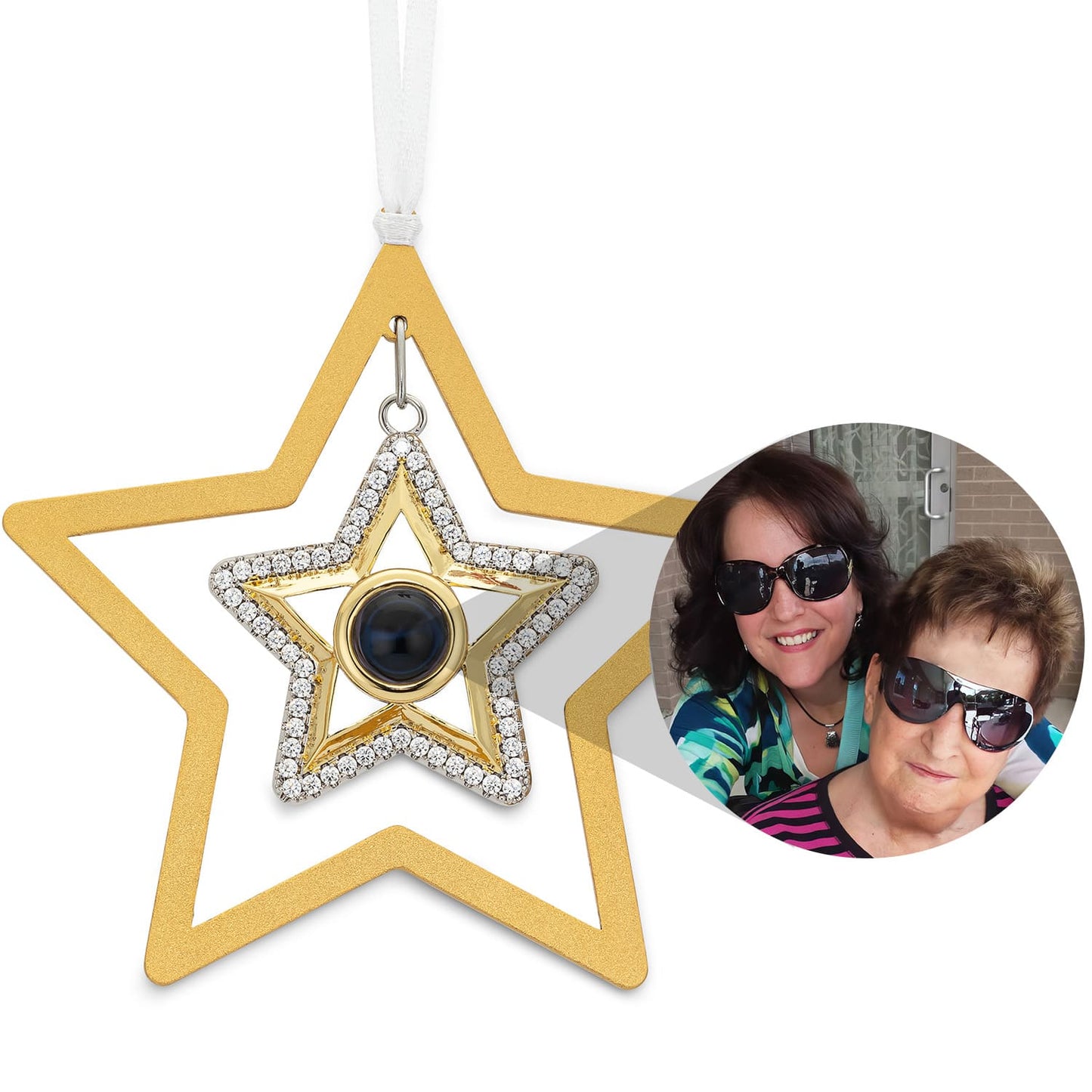 🔥Christmas Sale 50% OFF🔥Personalized Snowflake Photo Ornament