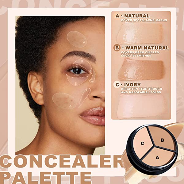 Full Cover Concealer Makeup with Brush