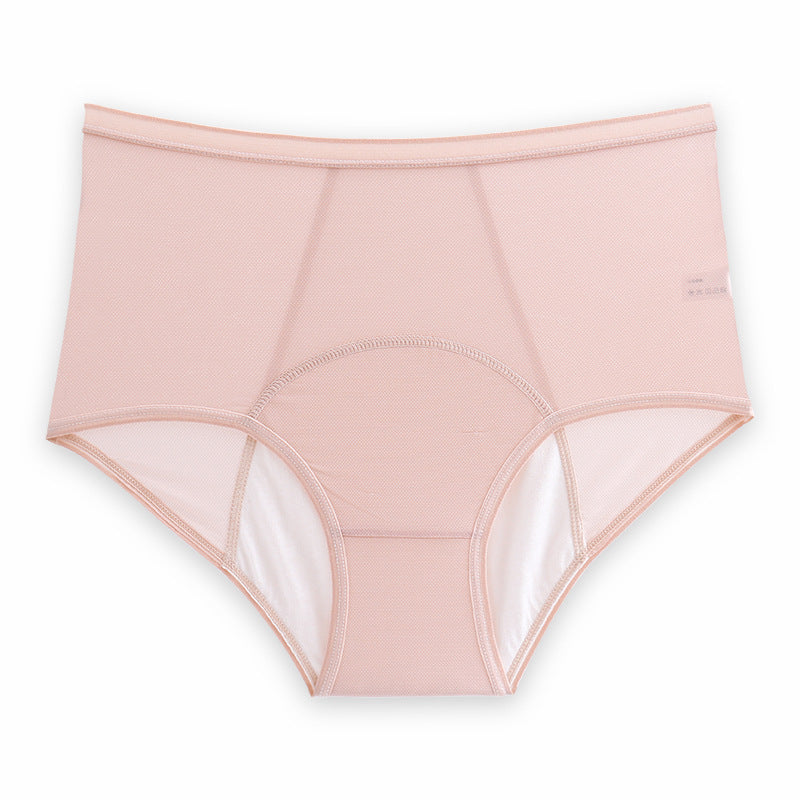 High Waist Leak Proof Ice Silk Panties Plus Size