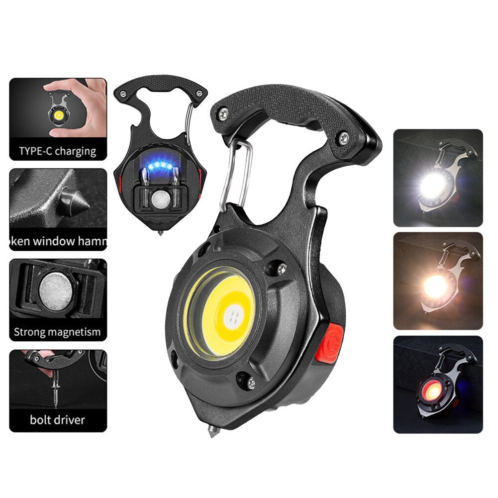 Mini COB LED Flashlight Keychain Lights