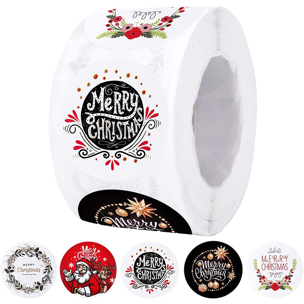 Merry Christmas Stickers For DIY Gift Decor