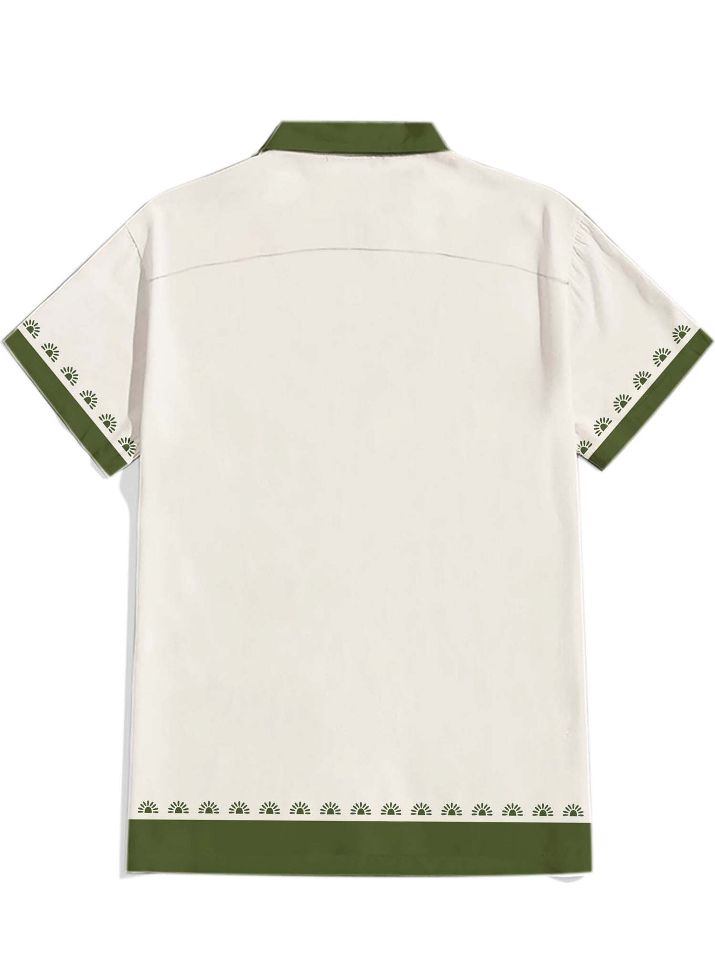 Coconut Tree And Snake - 100% Cotton Cuban Collar Shirt