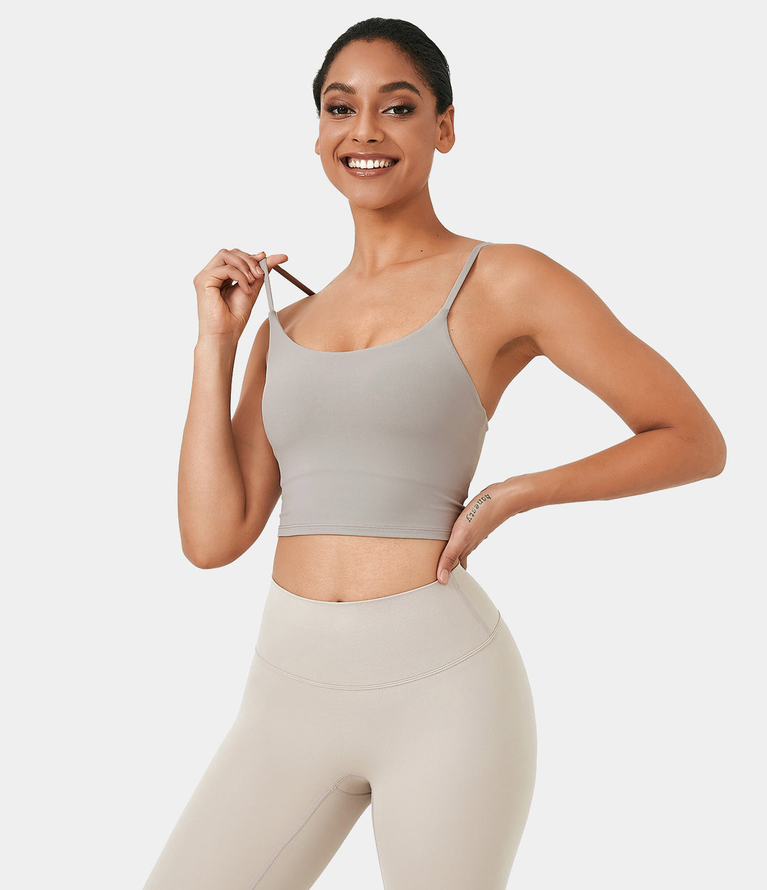 Basic Padded Workout Cropped Tank Top