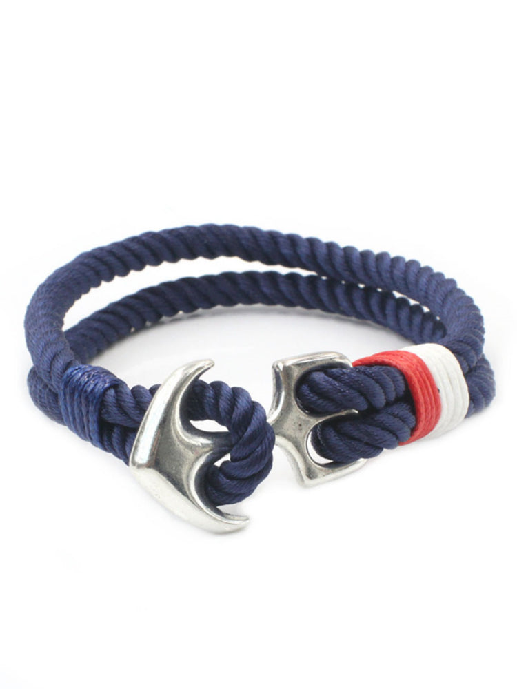 Anchor Couple Bracelet Navy Style Alloy Braided Bracelet