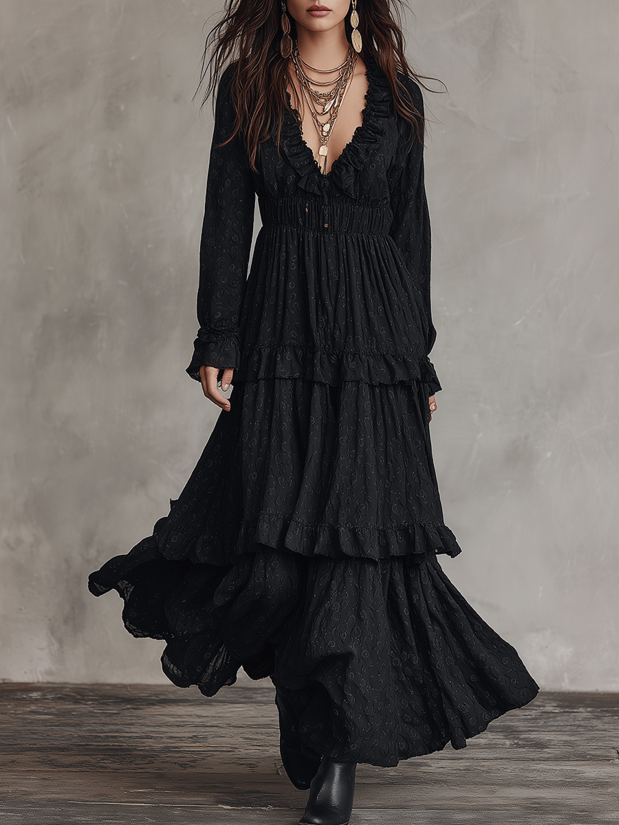 Dark Romance Bohemian Maxi Dress
