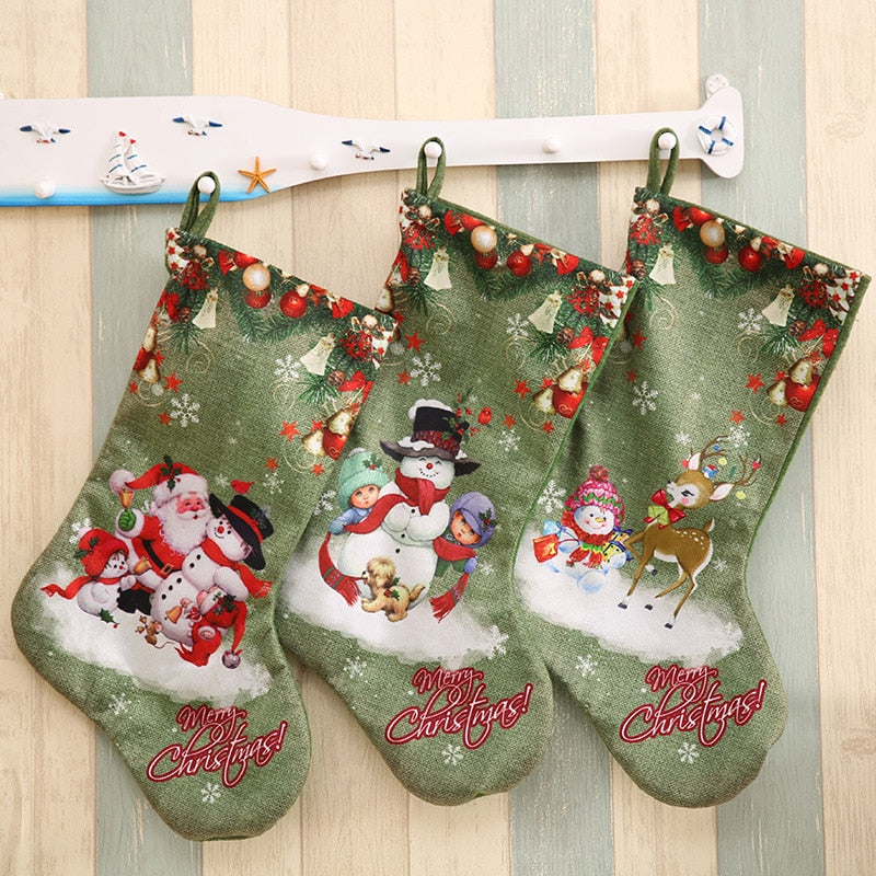 Christmas Stocking Santa Sack Gift Bag