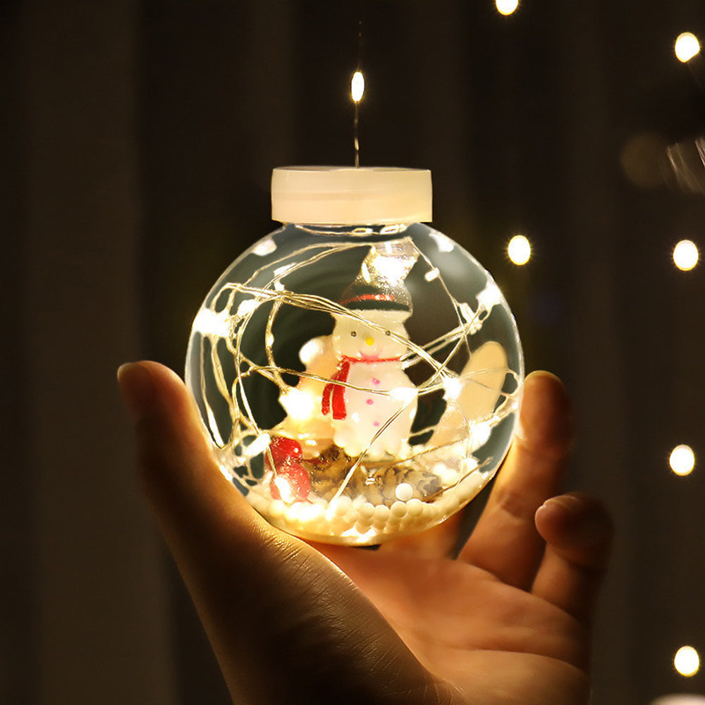 Xmas Decor DIY Christmas Ball Santa LED Curtain Light String Christmas Tree Decoration Home Party New Year Gifts Navidad Decor