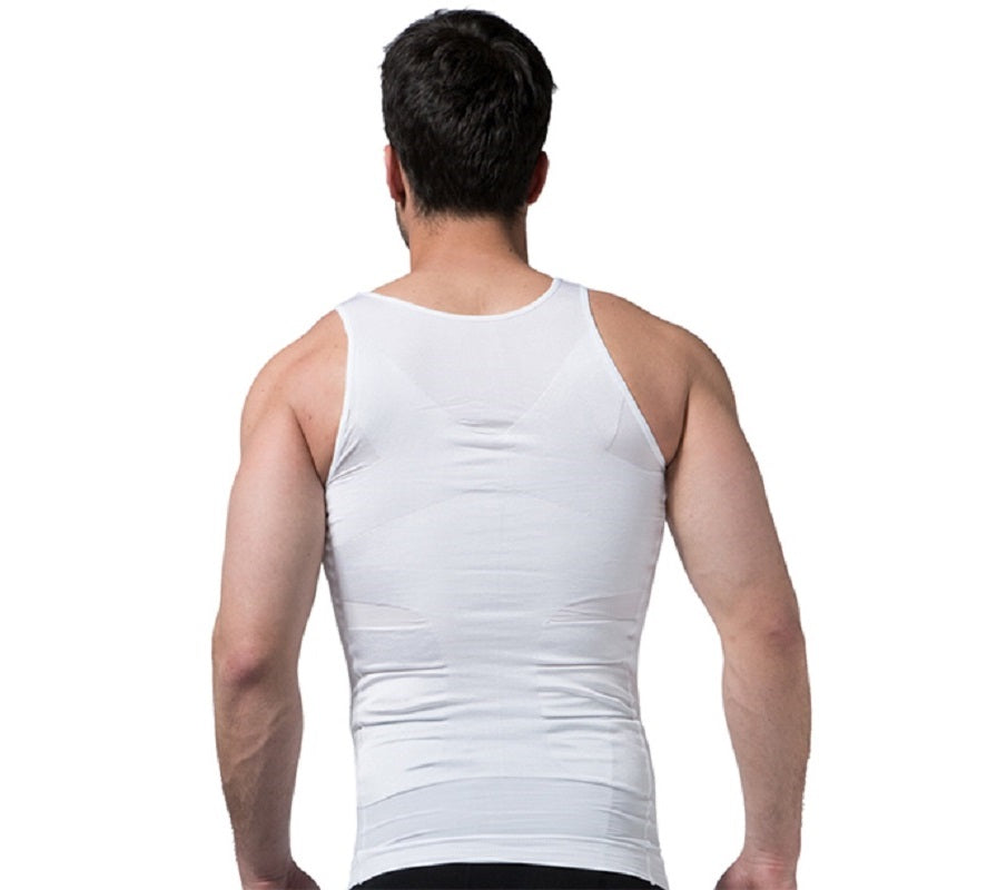 Men's Slim Body Shapewear Compression  Abdomen Tummy Belly Waist Cincher Vest