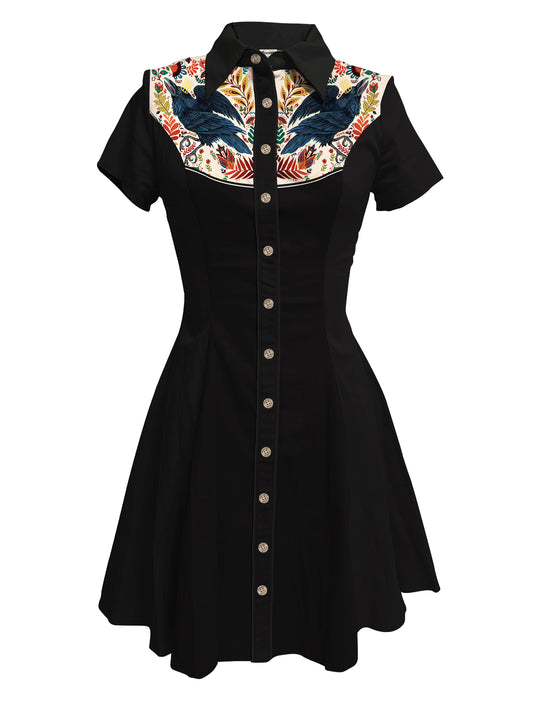 Birds And Flowers - 100% Cotton Dress