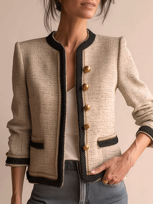 Elegant Tweed Cropped Jacket