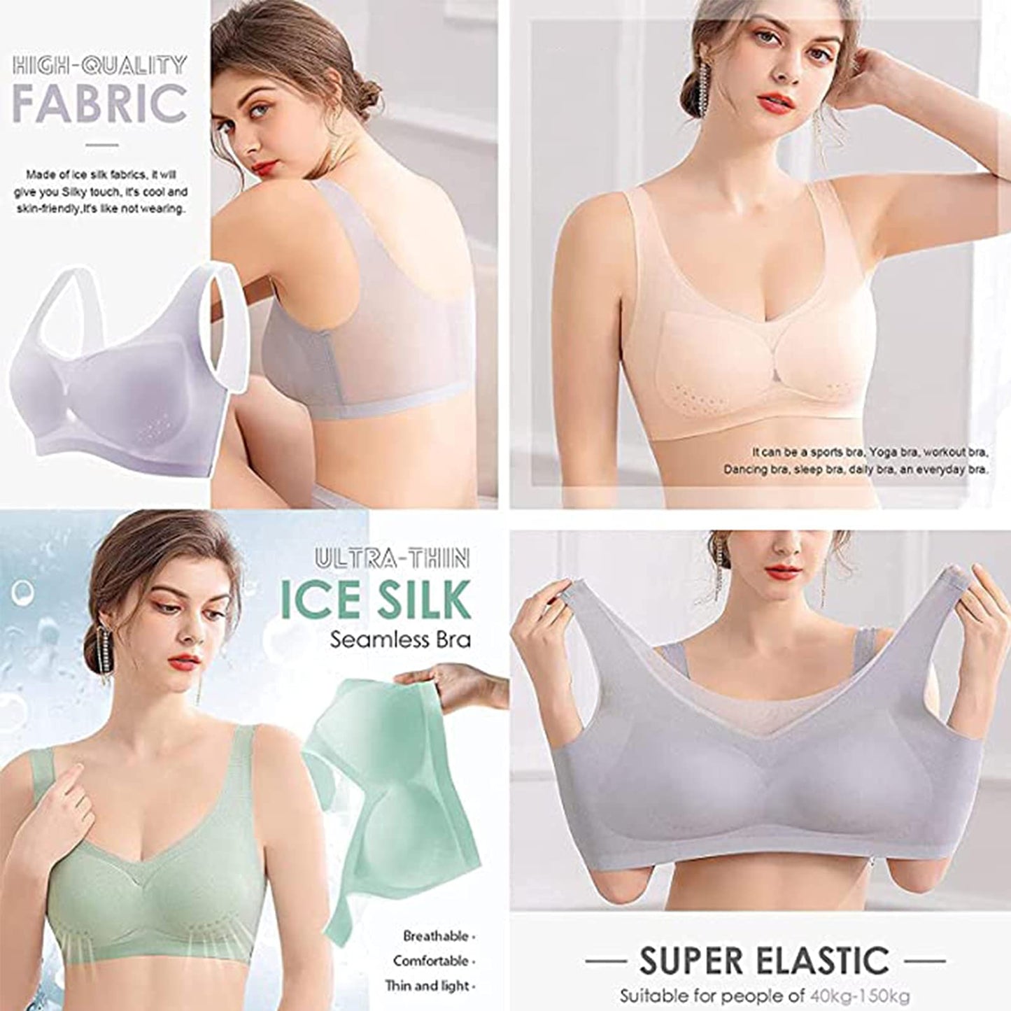 Women's Ultra-Thin Ice Silk Seamless Bra