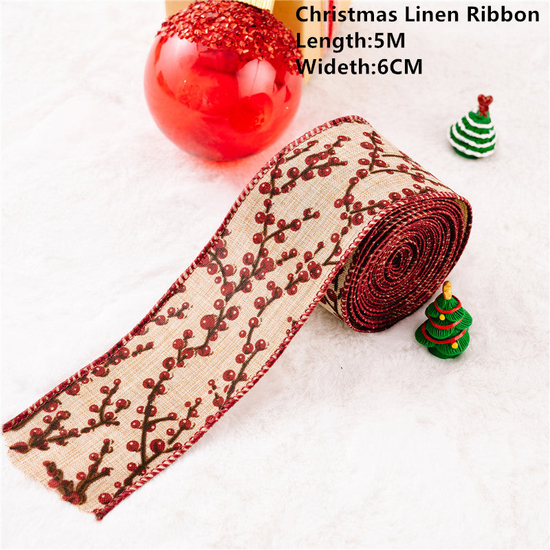 5m Christmas Santa Claus Ribbon Roll