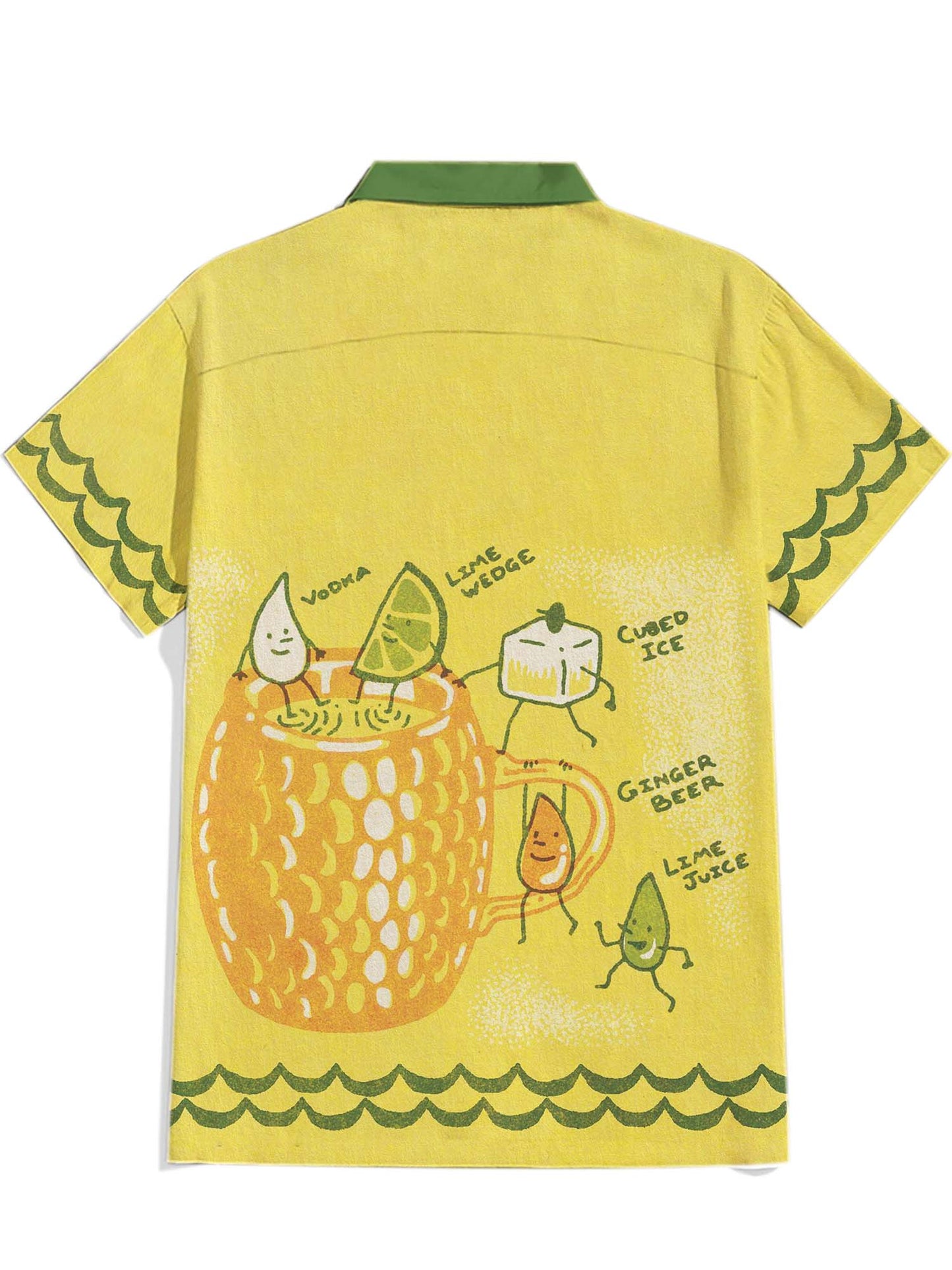 [Alison Coté]Moscow Mule Cocktails - 100% Cotton Cuban Collar Shirt
