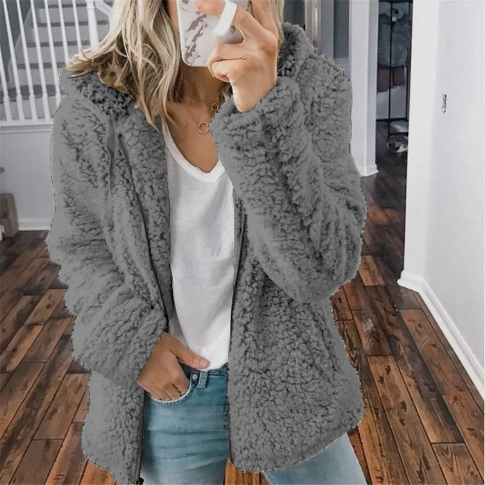 Puffy Teddy Bear Jacket Coat