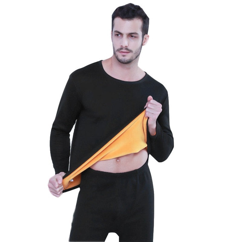 L-6XL Thermal Underwear Men Winter Women Long Johns Sets