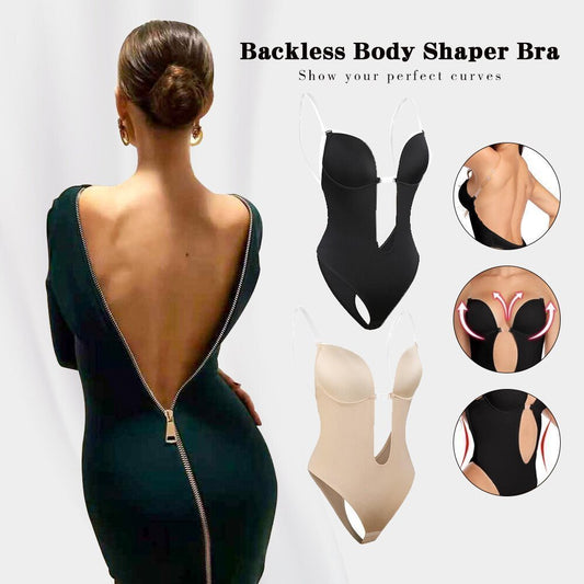 Plunge Backless Body Shaper Bra