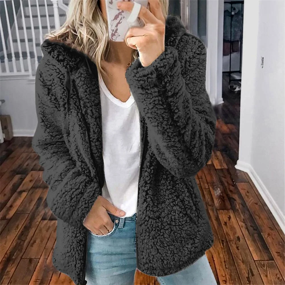 Puffy Teddy Bear Jacket Coat