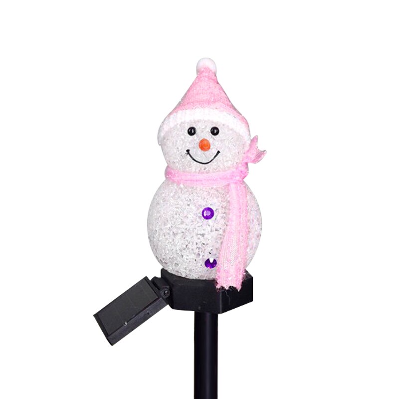 Garden Snowman Christmas Decoration Waterproof Solar Led Light Outdoor