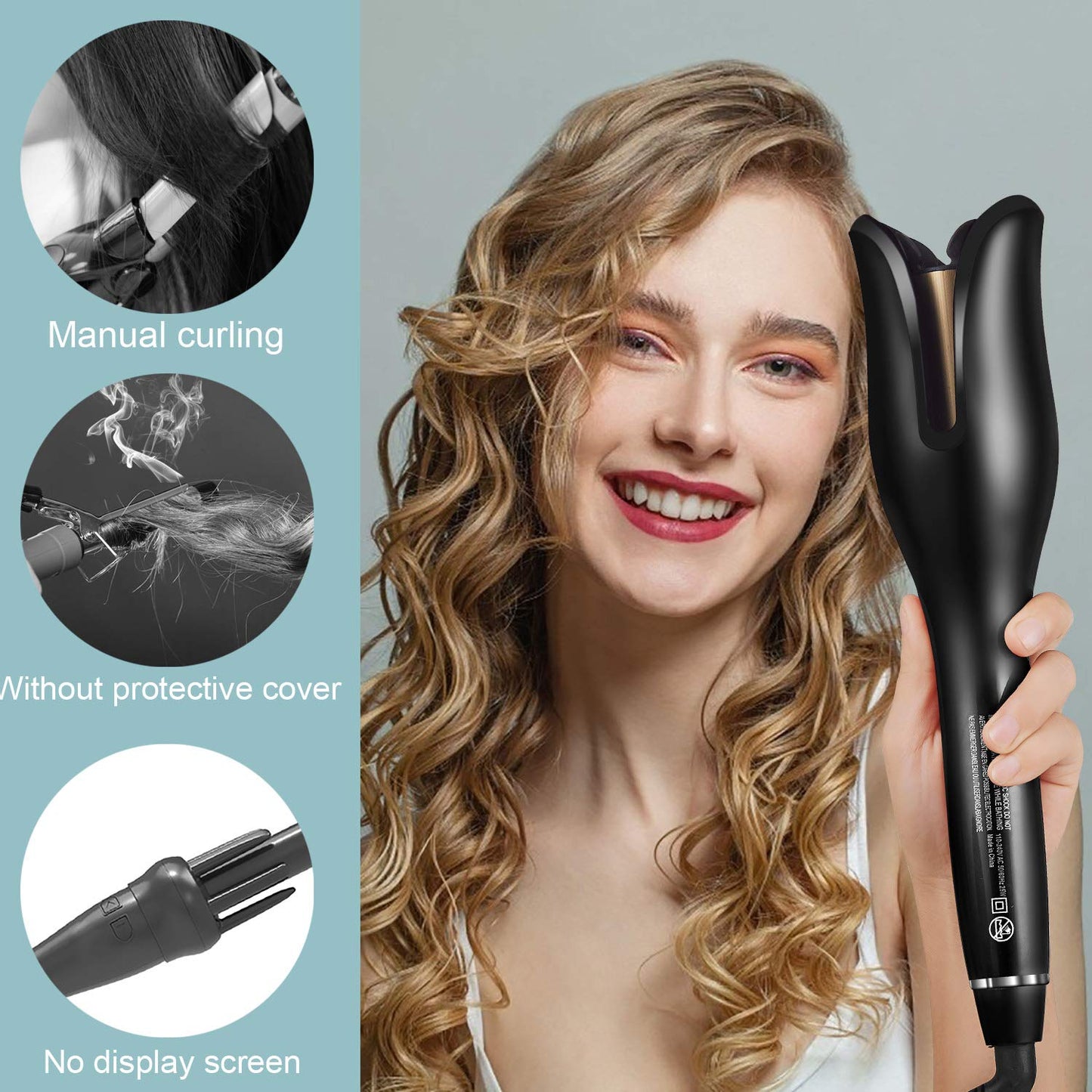 Automatic Hair Curling Iron with Ceramic Ionic Barrel Hair Curler