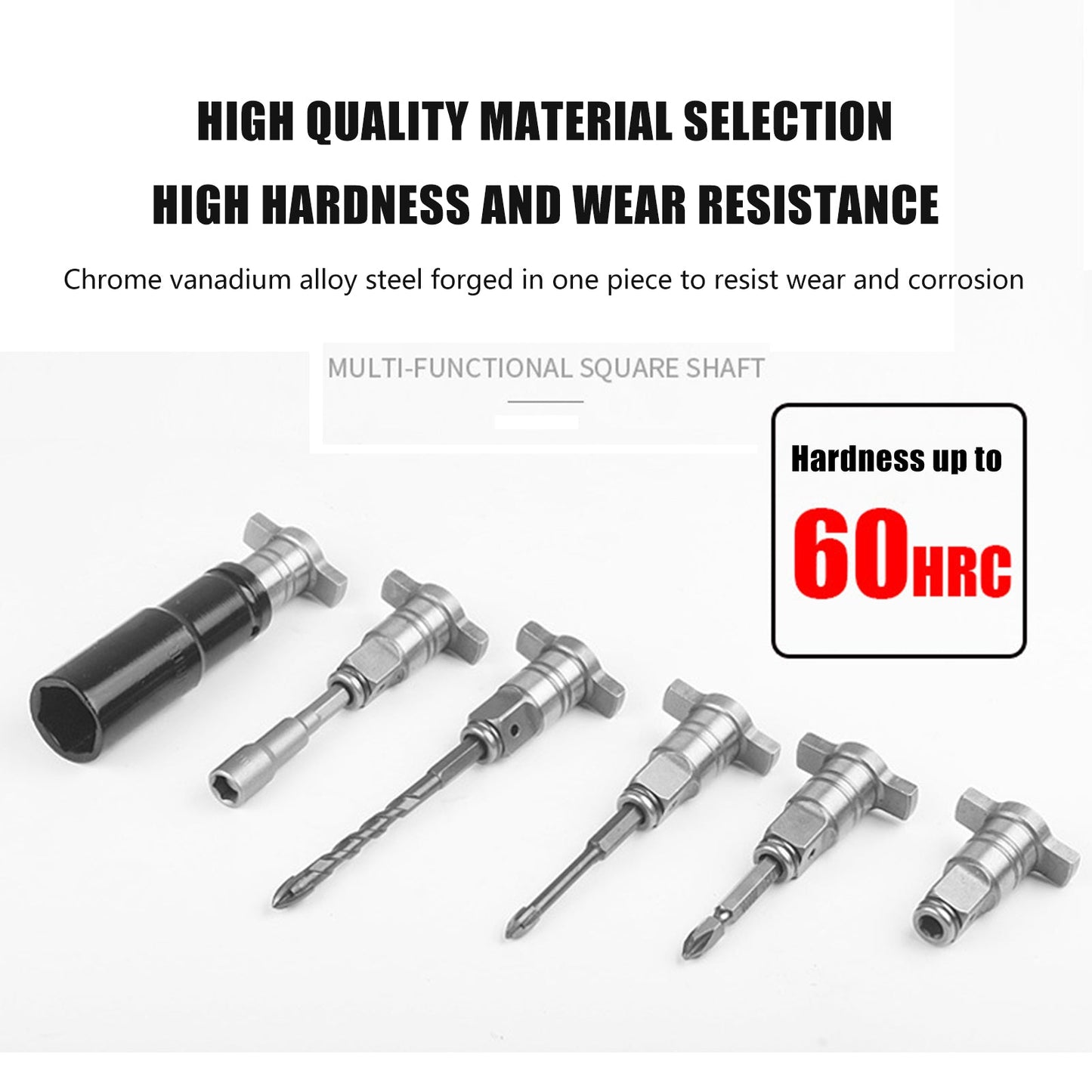 1 PCS Dual-Purpose Square Shaft For Electric Wrench Adapting Drill Bit