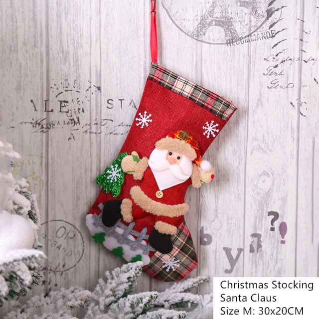 Christmas  Socks Tree Decoration 3pcs/set