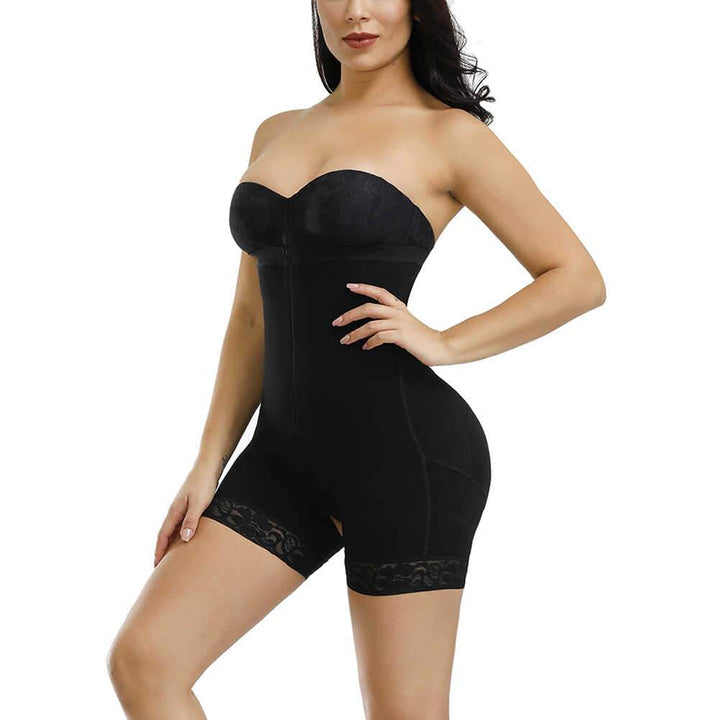 Firm Tummy Compression Bodysuit Shaper With Butt Lifter